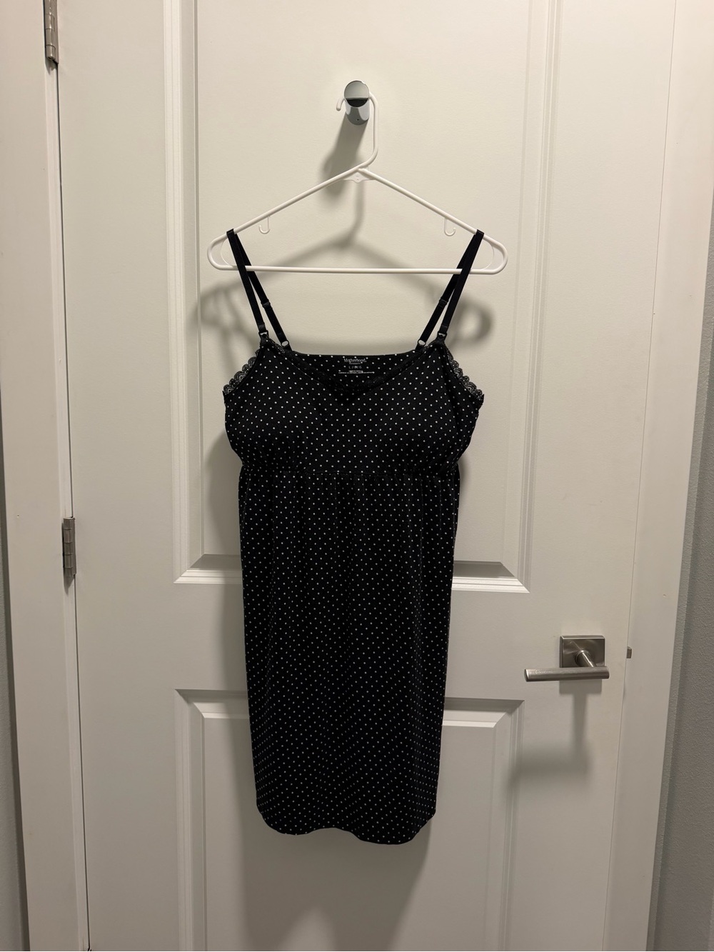 Motherhood Maternity Black & White Polka Dot Midi Dress